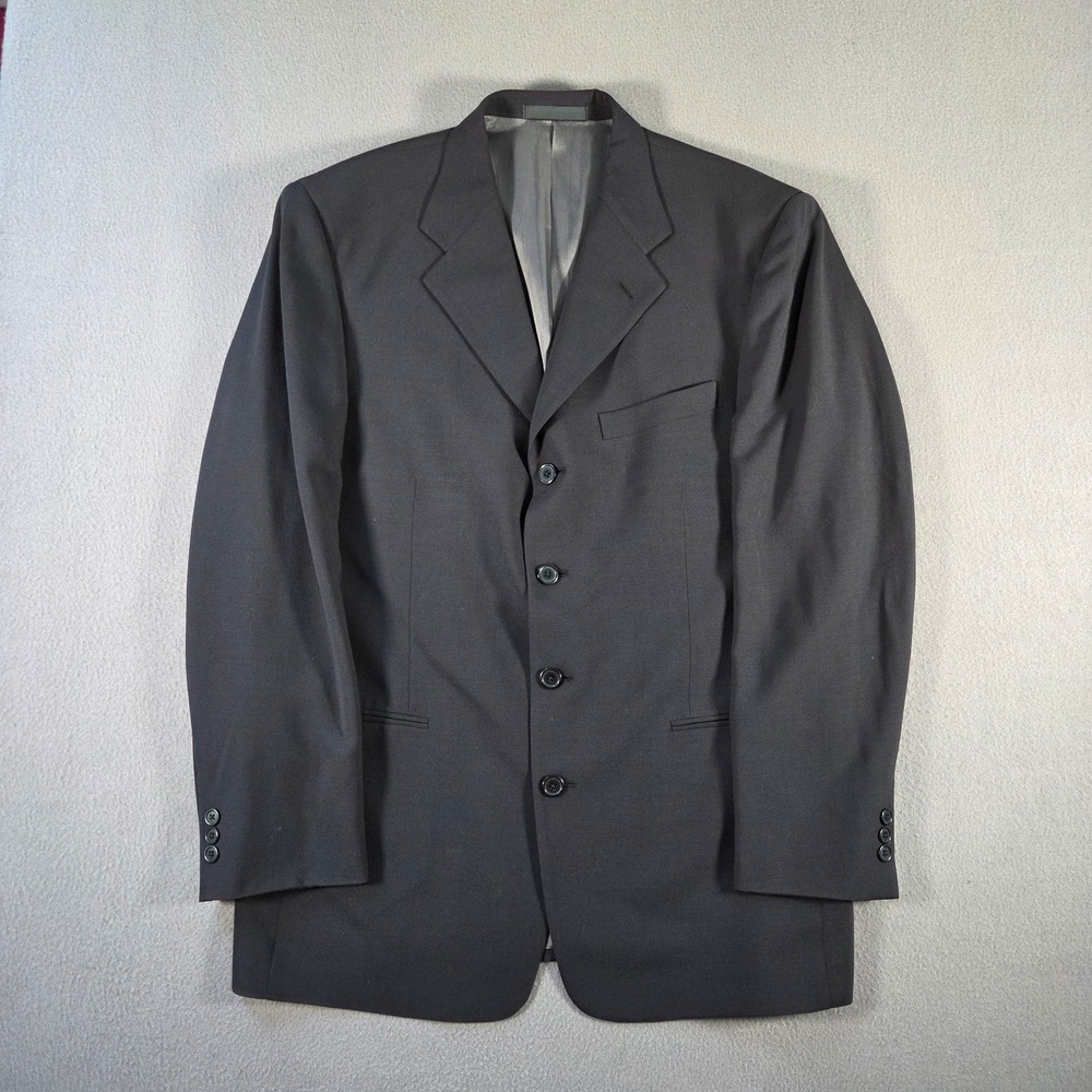 Vintage Givenchy Monsieur Jacket Mens 42R Black Wool Sport Coat 4 Button Blazer